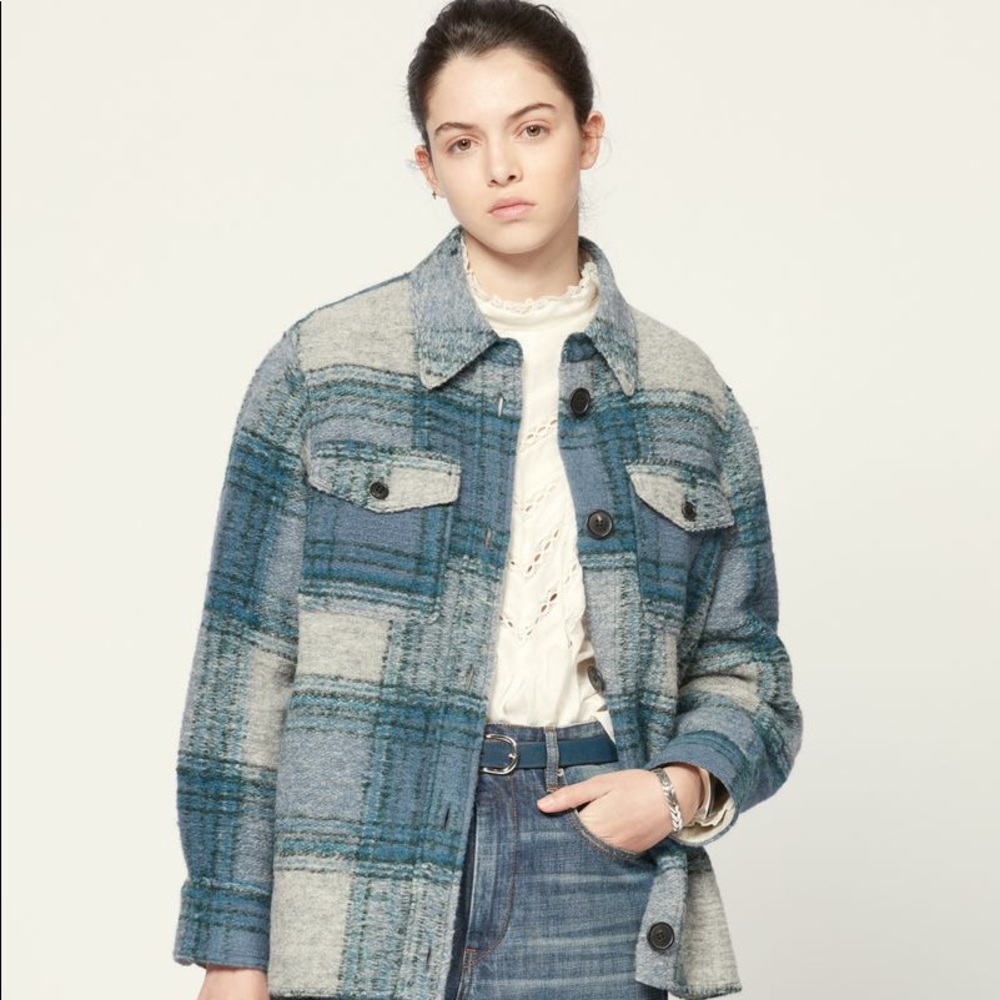 Isabel Marant Étoile Gaston checked shirt jacket